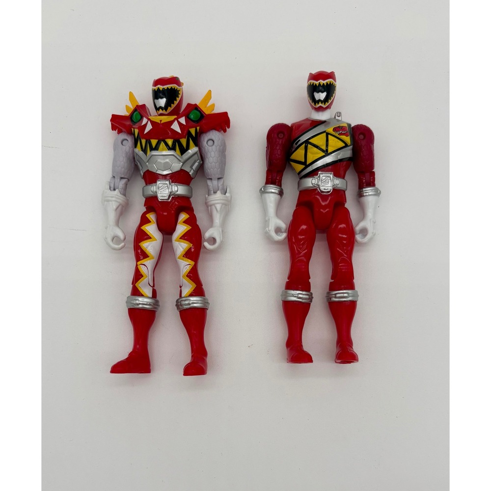 Power Rangers Dino Charge Red Ranger & T-Rex Super Charge 5" Action Figure Lot